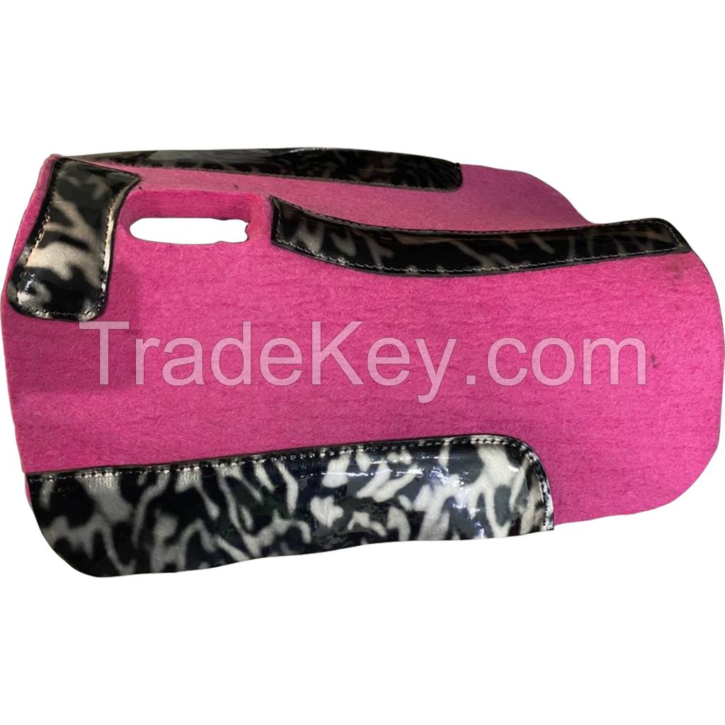 Genuine imported Felt saddle pad Pink with 1 to 1.5 inch thick felt