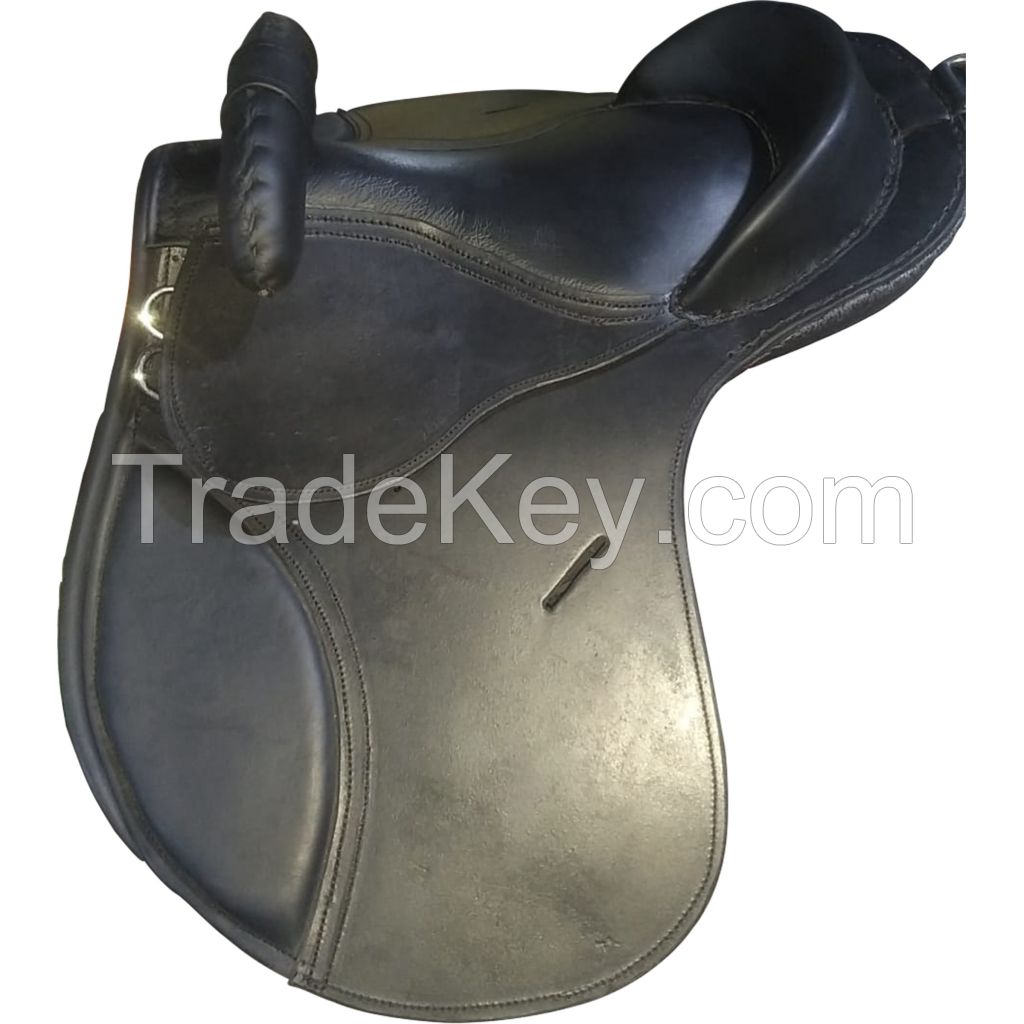 Genuine imported Leather pony pad Black saddle with rust proof fitting