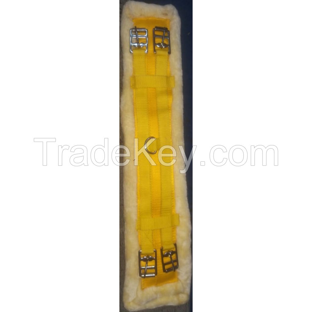 Genuine Imported Yellow PP horse Fur padding girth 42 to 56 cm long