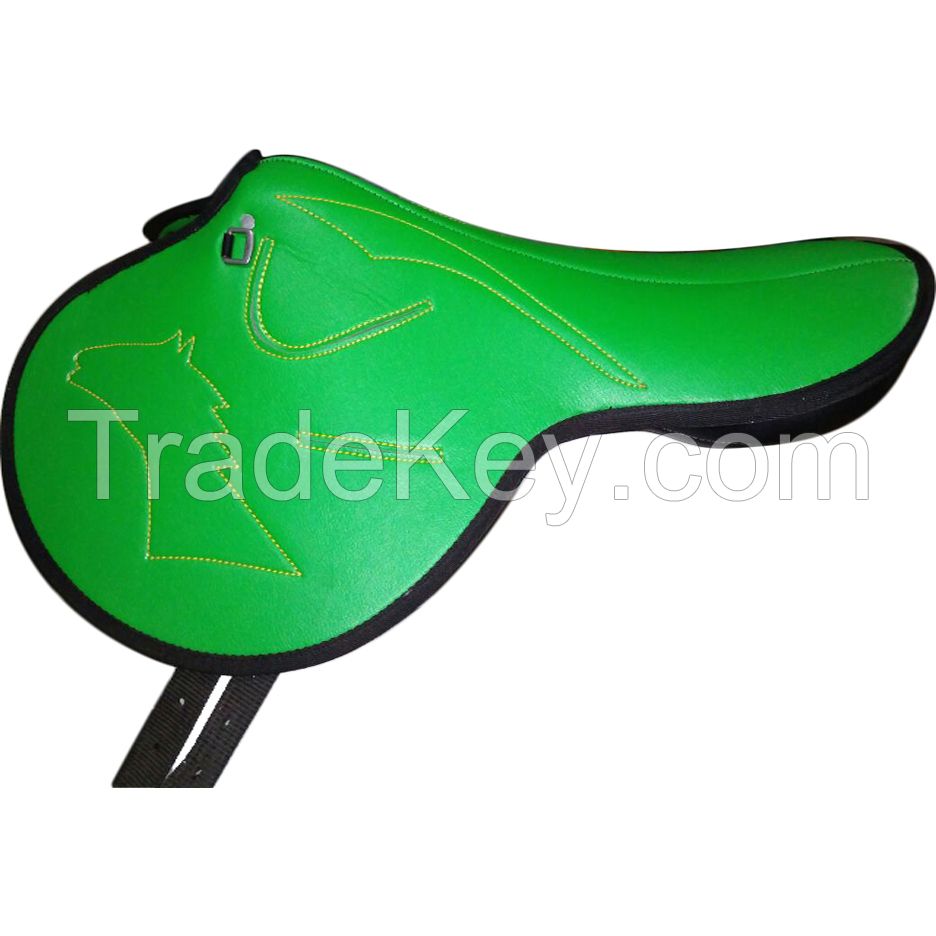Genuine imported quality synthetic horse racing saddles set with saddle pad,iron stirrups,girth and with rust proof fittings