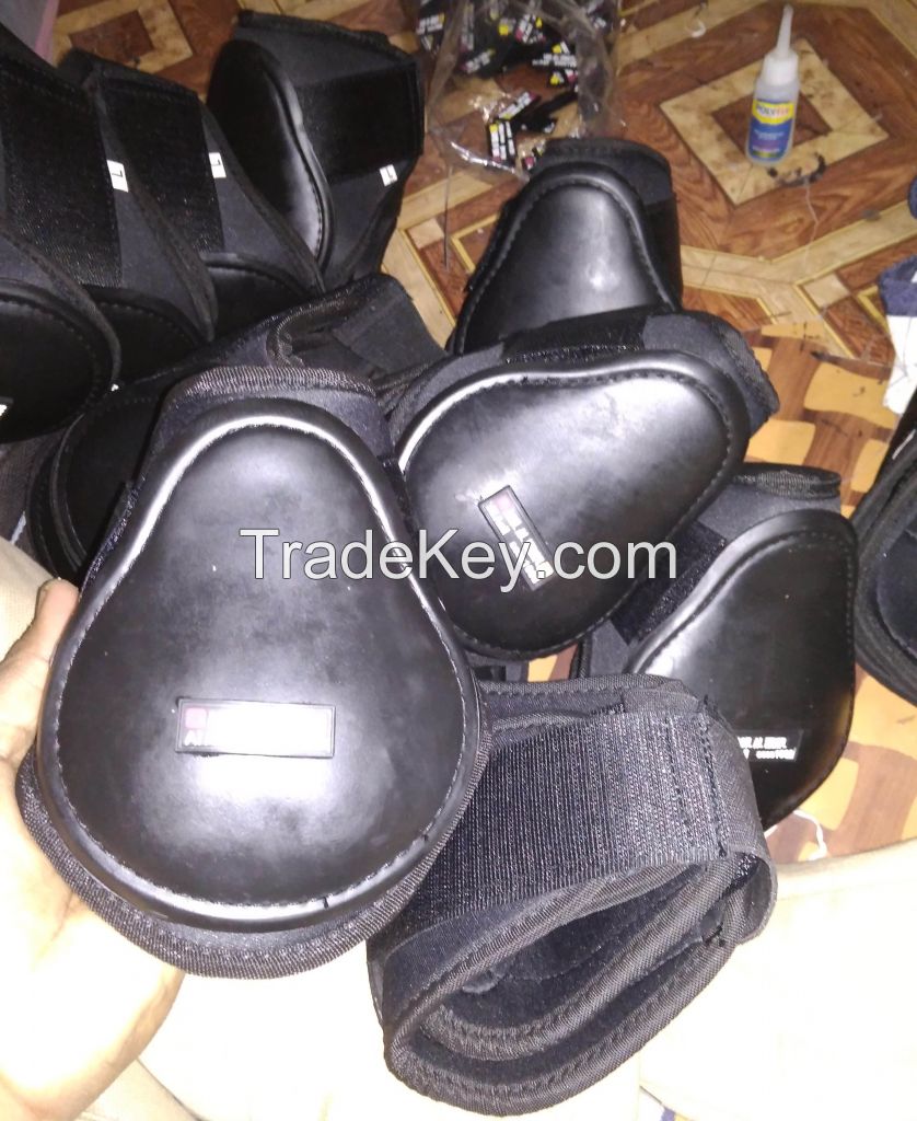 Genuine imported quality Rubber horse fetlock boots Black