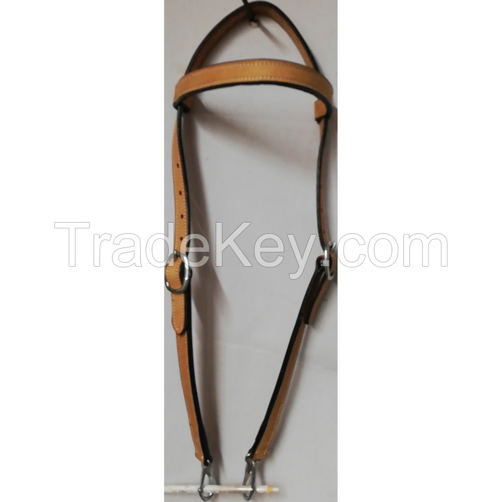 Genuine imported quality leather horse western Headstall tan with rust proof fitting