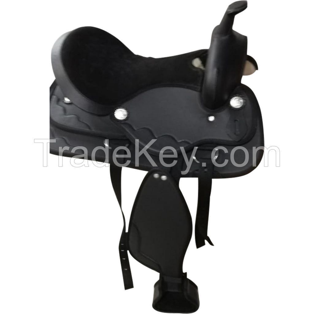 Genuine imported Quality synthetic western saddle Black with rust proof fitting