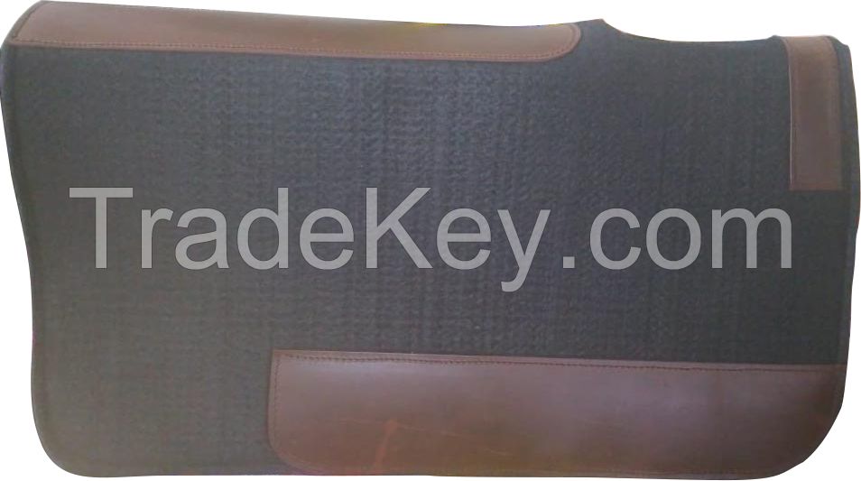 Genuine imported Felt saddle pad Red with 1 to 1.5 inch thick felt