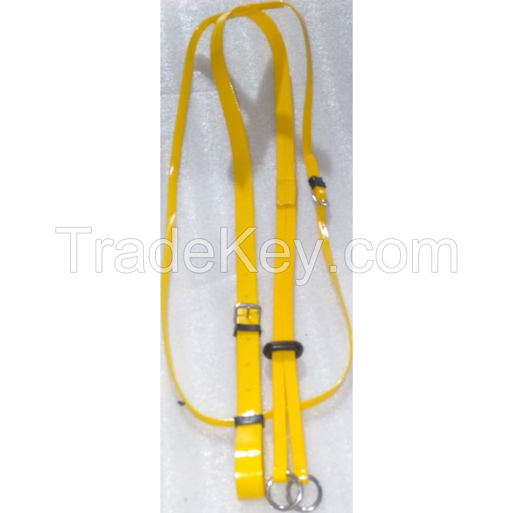 Genuine PVC horse Martingales Yellow with rust proof steel fittings