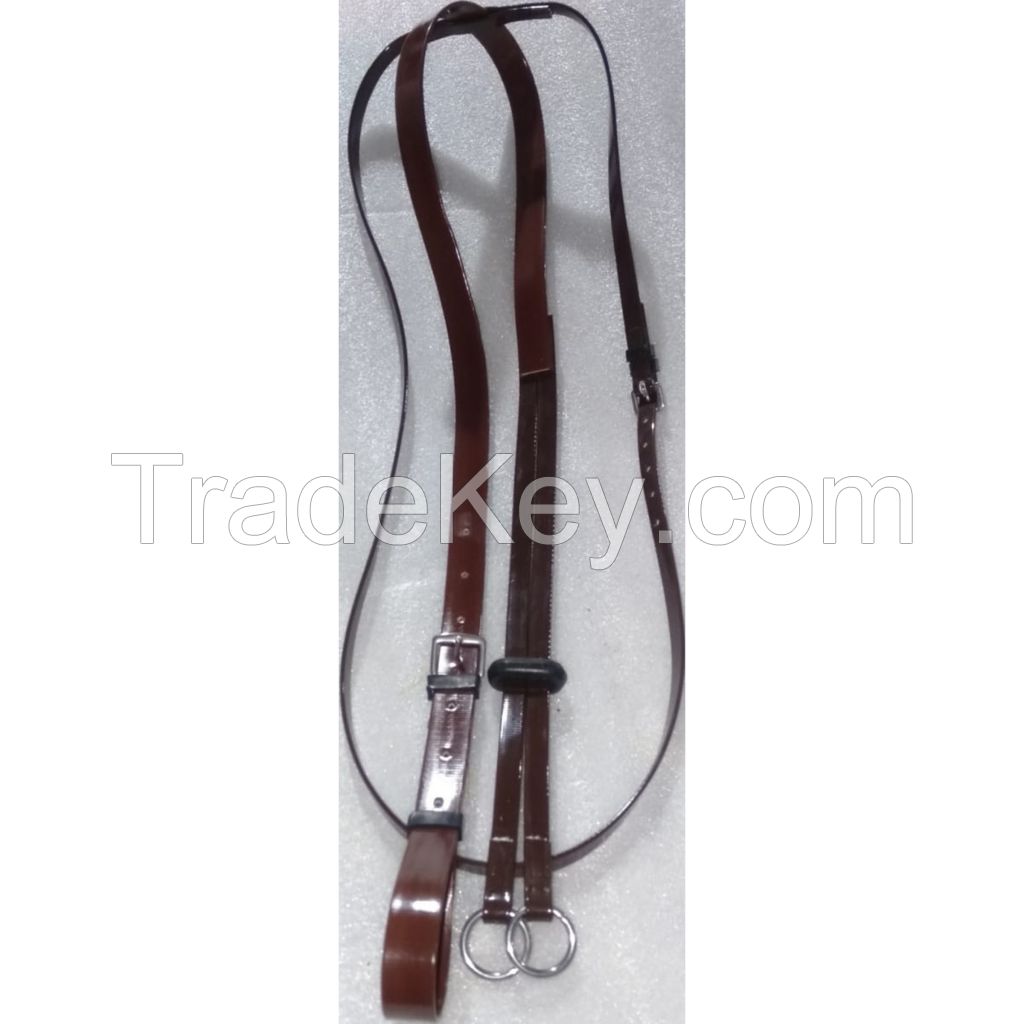 Genuine PVC horse Martingales Orange with rust proof steel fittings