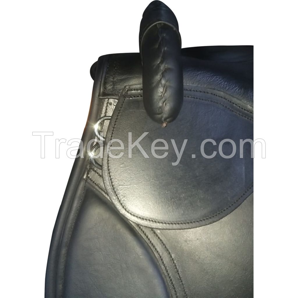 Genuine imported Leather pony pad Black saddle with rust proof fitting