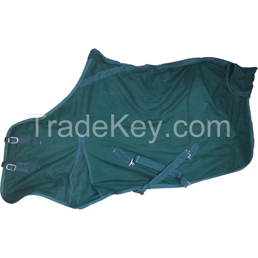 Turnout winter Blue fleece horse rugs with rust proof fittings 