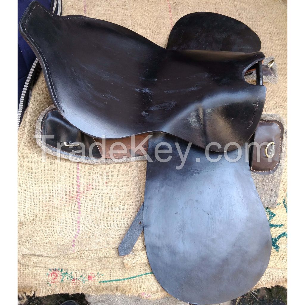 Genuine imported suede show podium horse saddle with rust proof fitting 