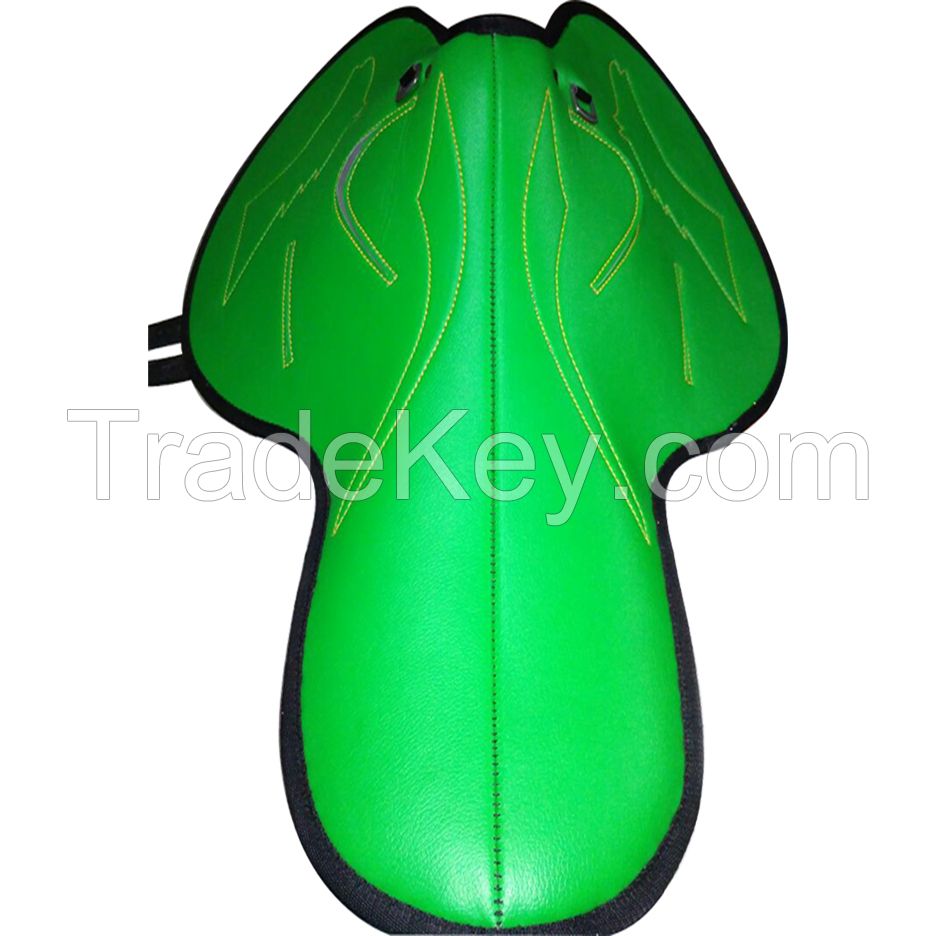 Genuine imported quality synthetic horse Colorful racing saddles with rust proof fittings