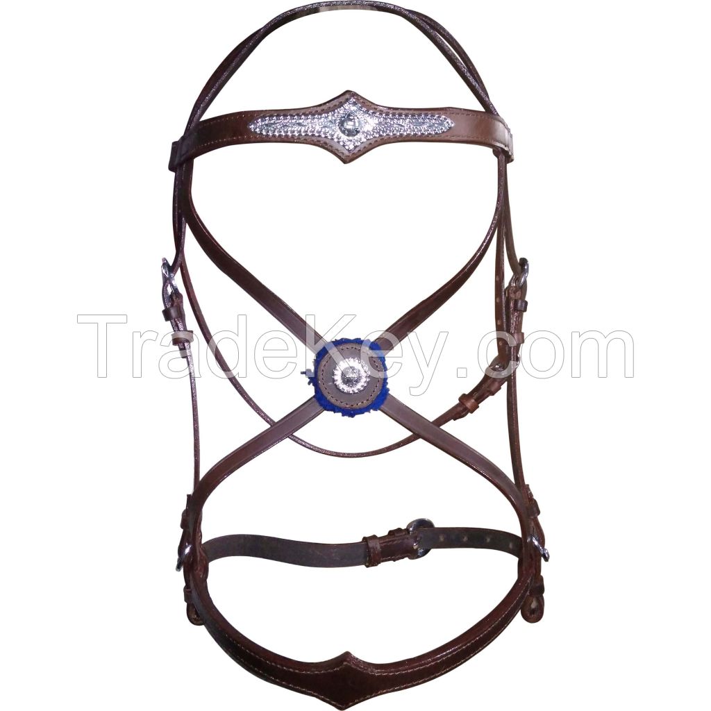 Genuine Imported  leather horse bridle brown with rust proof fittings