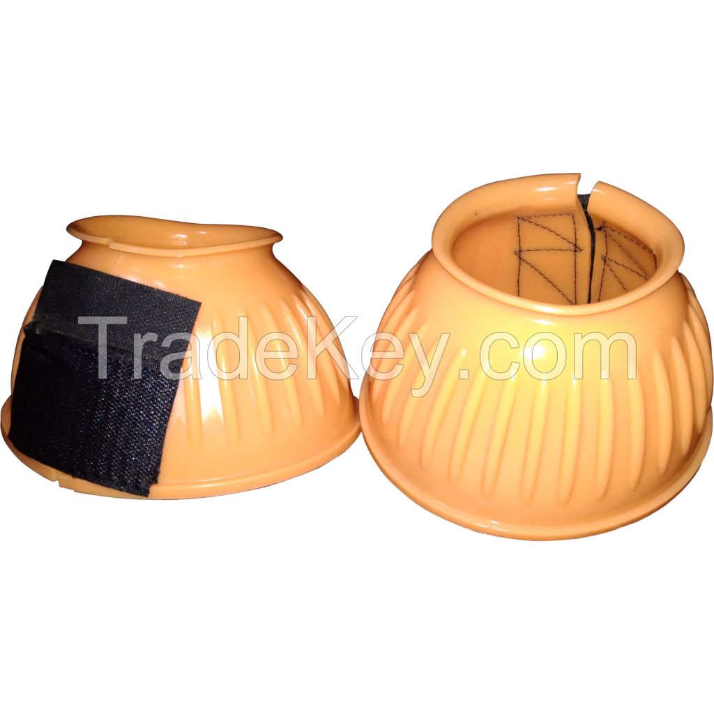 Genuine imported quality Rubber horse bell boots Yellow