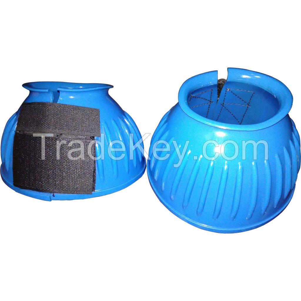 Genuine imported quality Rubber horse bell boots Sky Blue