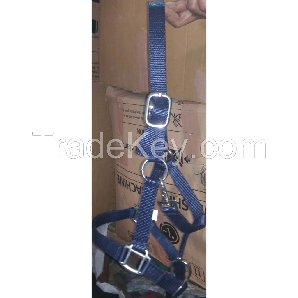 Genuine imported PP horse halter Navy with Rust proof fitting