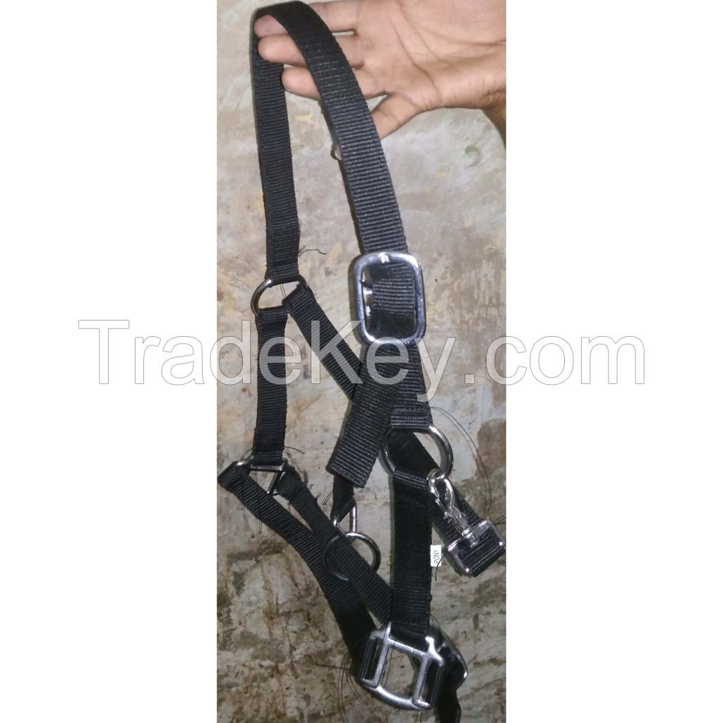 Genuine imported PP horse halter with Rust proof fitting Black