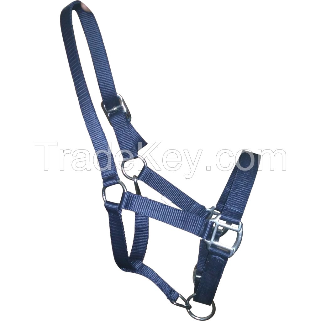 Genuine imported PP horse halter Navy with Rust proof fitting