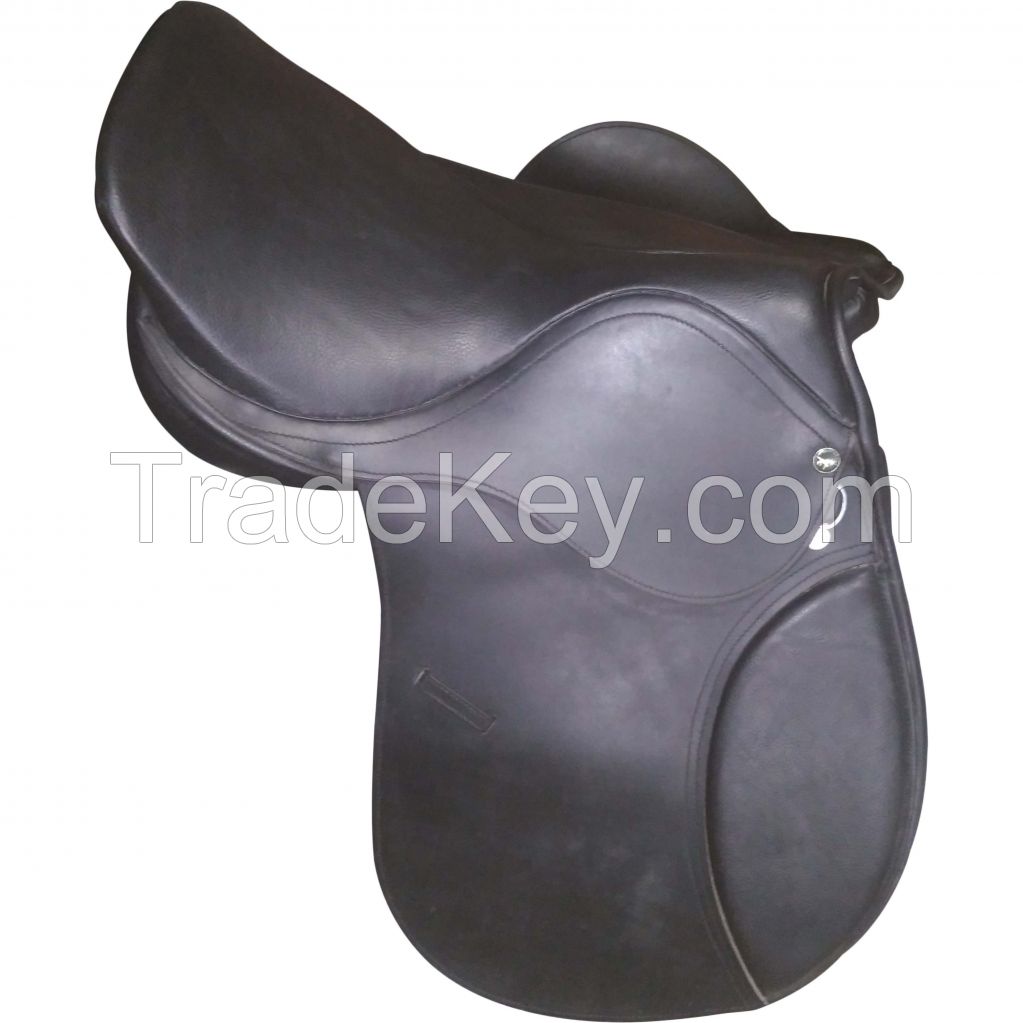 Genuine imported leather GP saddle Black with rust proof fitting