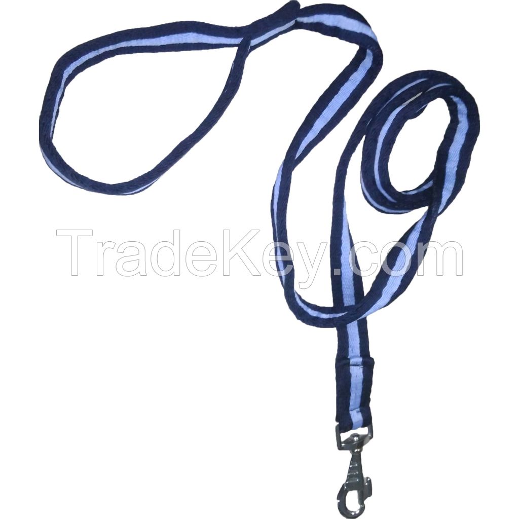 Genuine imported cotton Blue lounging lead 6 meter long with rust proof Brass fitting