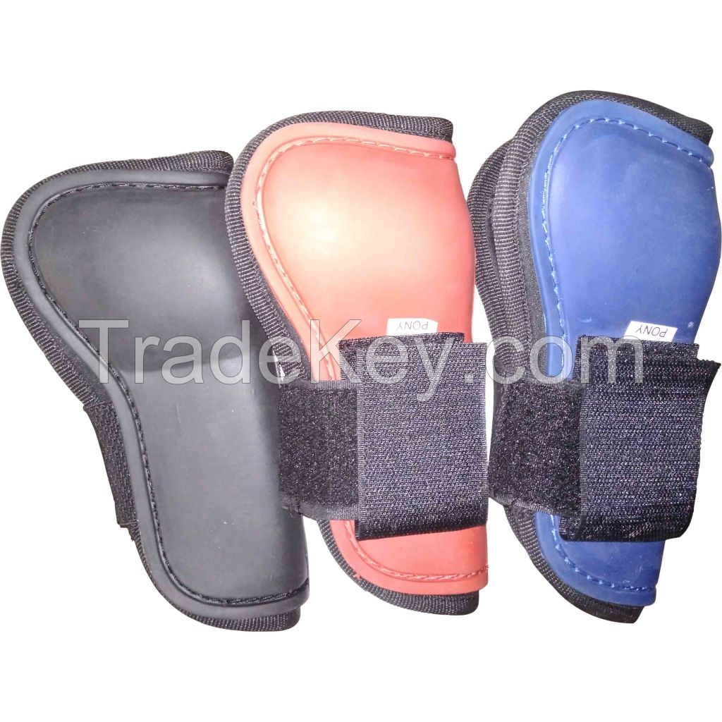 Genuine imported quality Rubber colorful horse tendon boots Black,blue,red