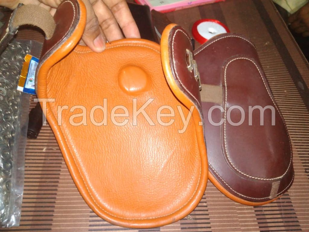 Genuine Imported quality Leather horse ankle Boots Brown
