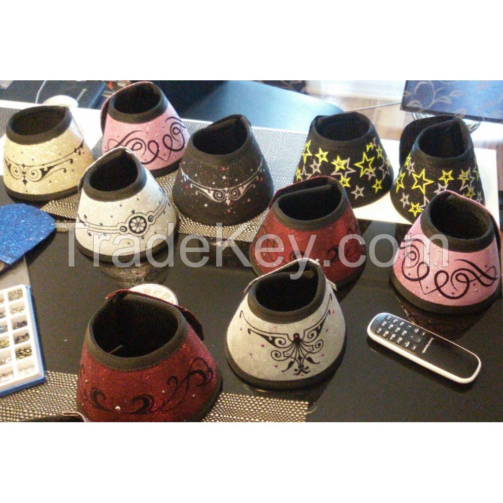 Genuine imported quality fancy designed horse Neoprene bell boots