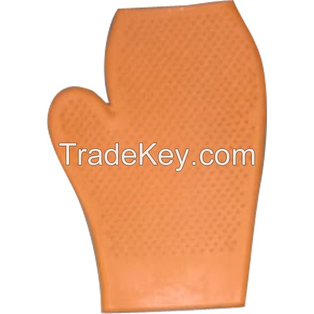 Genuine Imported quality rubber Grooming Green Gloves for horse 