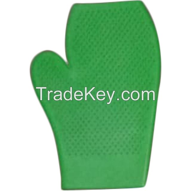 Genuine Imported quality rubber Grooming blue Gloves for horse