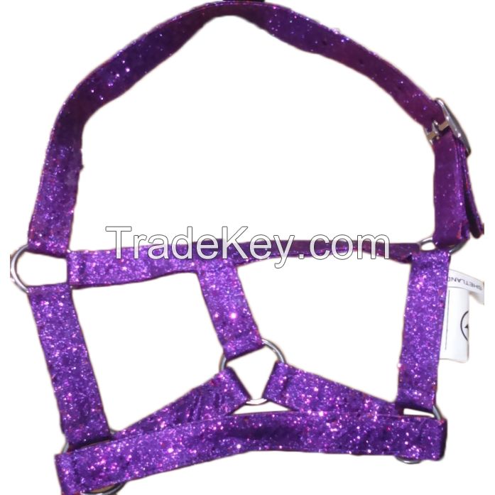 Genuine Glitter horse halter Brown , size pony,cob,full