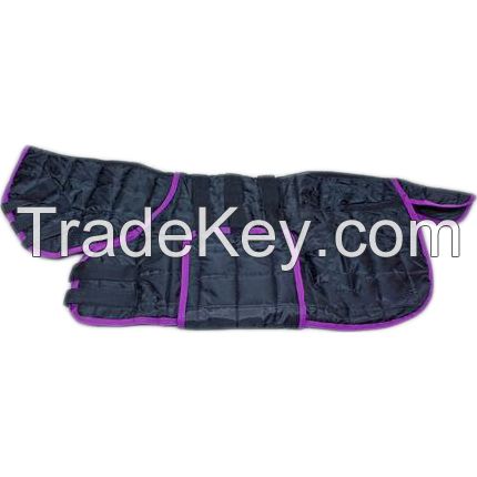 Genuine imported quality Turnout winter high neck horse rugs black with rust proof fittings 
