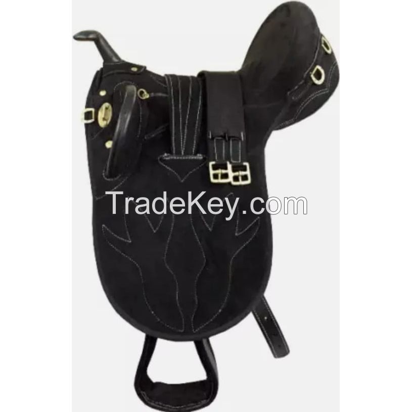 Genuine imported Synthetic Australian stock saddle Black with rust proof fittings