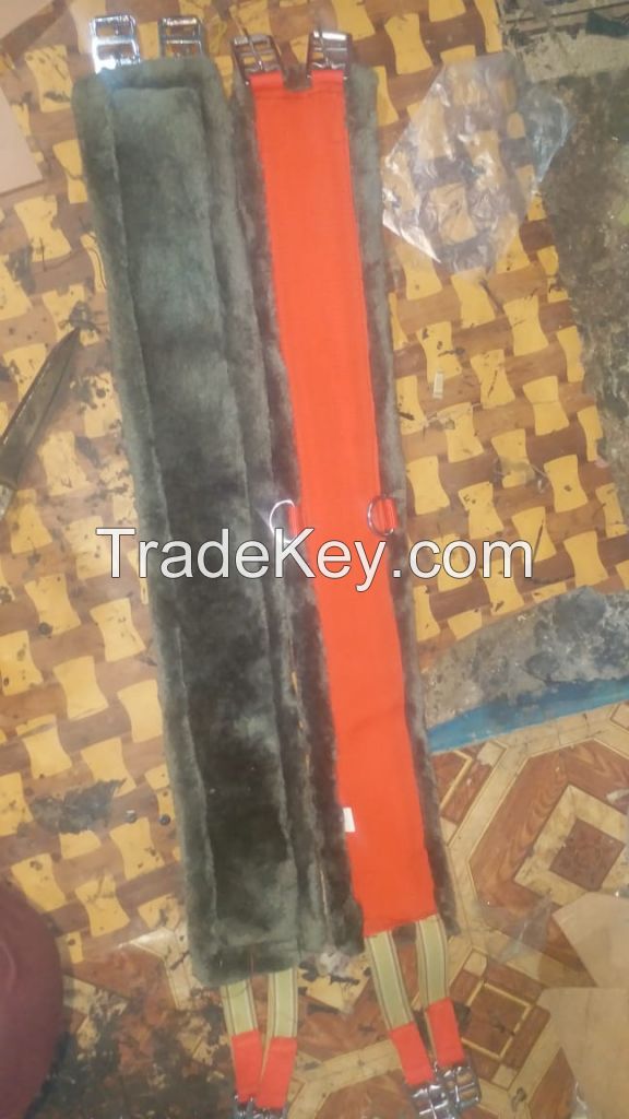 Genuine Imported Red PP horse Fur padding girth 42 to 56 cm long