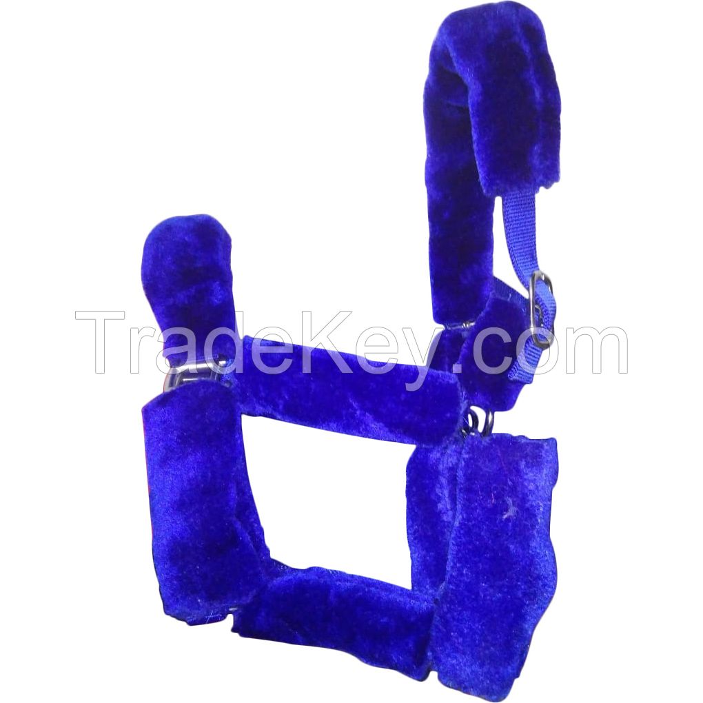 Genuine imported Quality mink horse PP Halter Blue