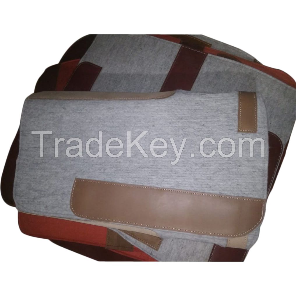 Genuine imported Felt saddle pad White with 1 to 1.5 inch thick felt