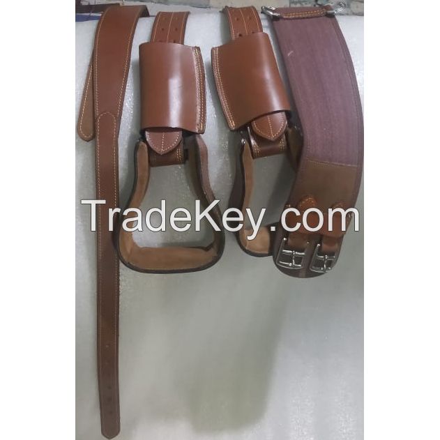 Genuine imported Leather Australian stock saddle Brown with rust proof fittings