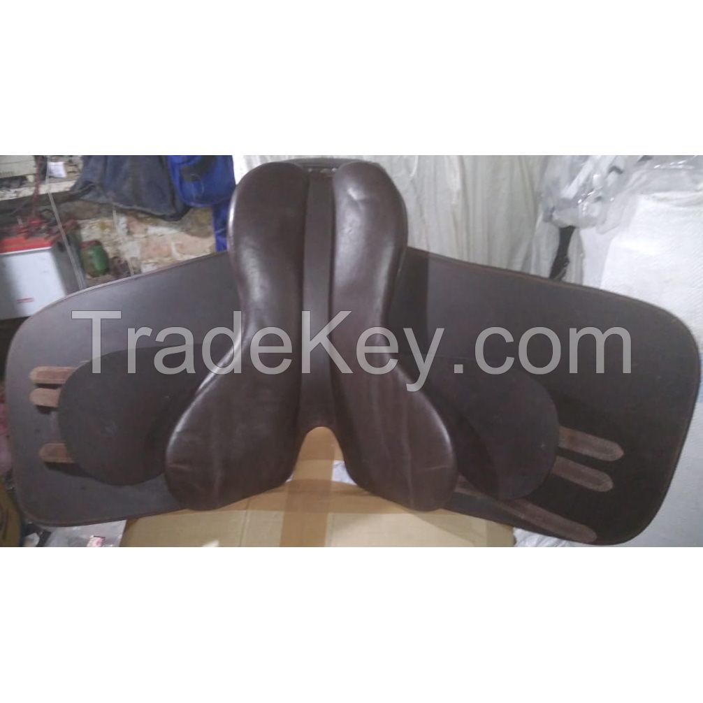 Genuine imported leather Close contact saddle Brown with rust proof fitting 