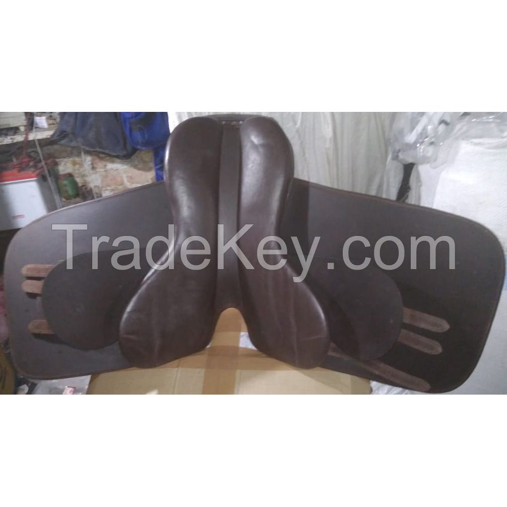 Genuine imported leather Close contact saddle Brown with rust proof fitting