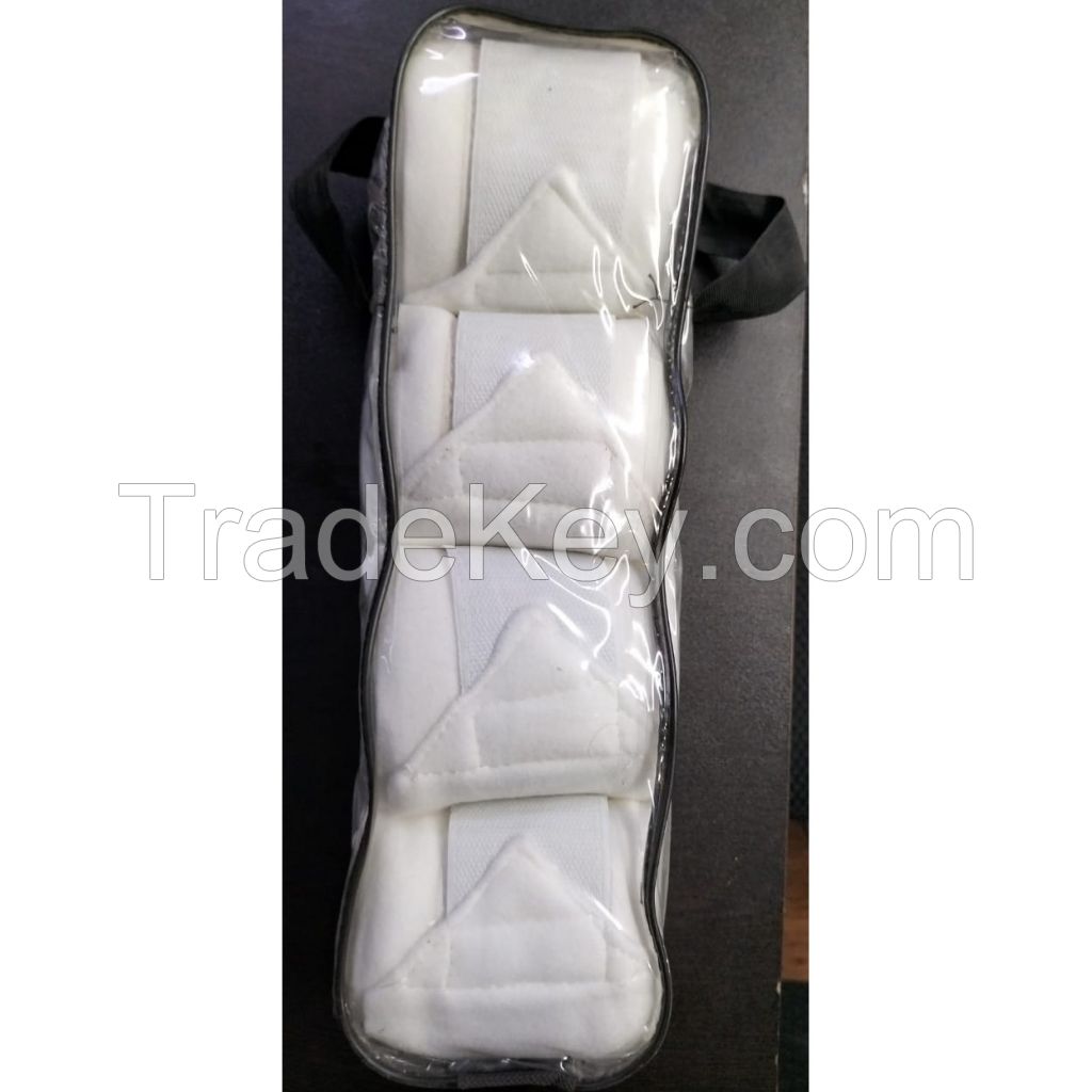 Genuine imported quality white Fleece horse Bandages , 2 to 2.5 m long