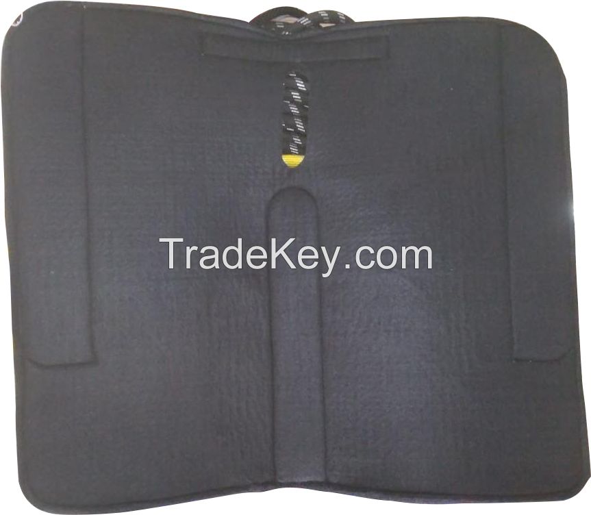 Genuine imported Felt saddle pad Black with 1 to 1.5 inch thick felt