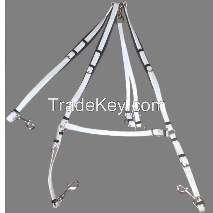 Genuine imported Quality PVC horse Breastplate White with rust proof fittings