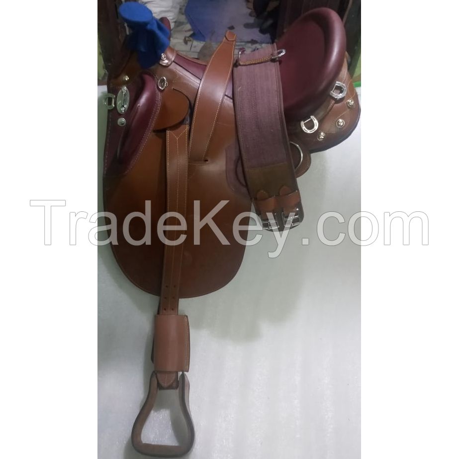 Genuine imported Leather Australian stock saddle London with rust proof fittings