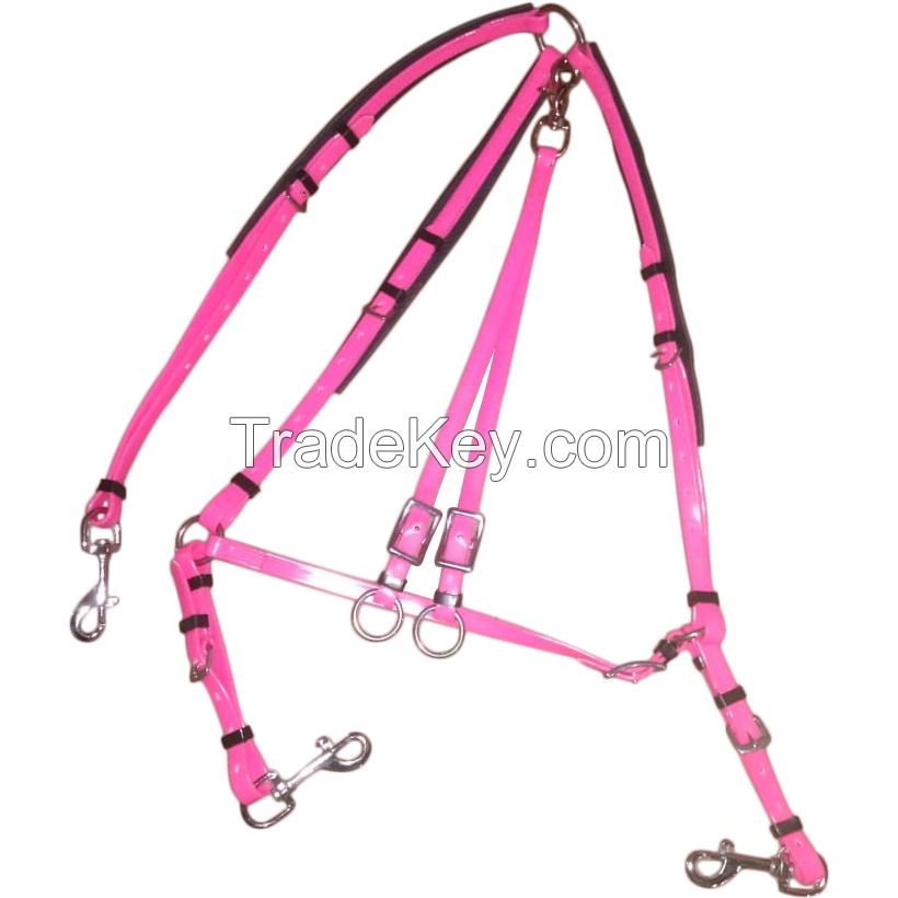 Genuine imported Quality PVC horse Breastplate Pink with rust proof fittings