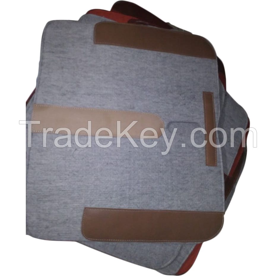 Genuine imported Felt saddle pad White with 1 to 1.5 inch thick felt