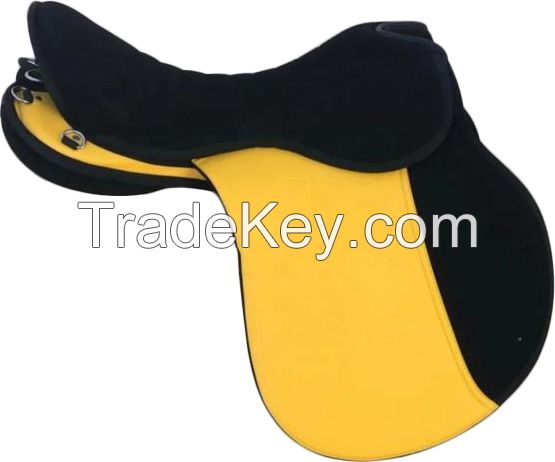 Genuine imported Synthetic show status horse saddle Yellow with rust proof fitting