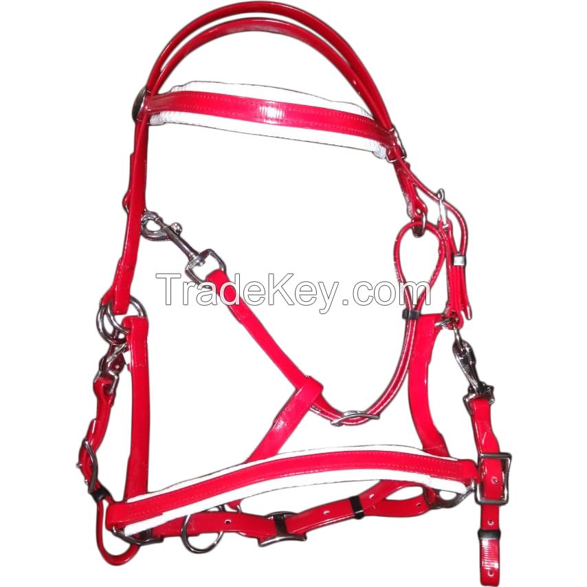 Genuine imported PVC horse Endurance bridle Red with rust proof Steel fittings
