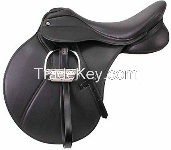 Genuine imported Synthetic show status horse saddle Black with rust proof fitting