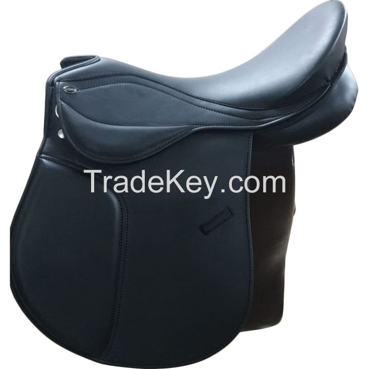 Genuine imported Synthetic show horse saddle Black with rust proof fitting
