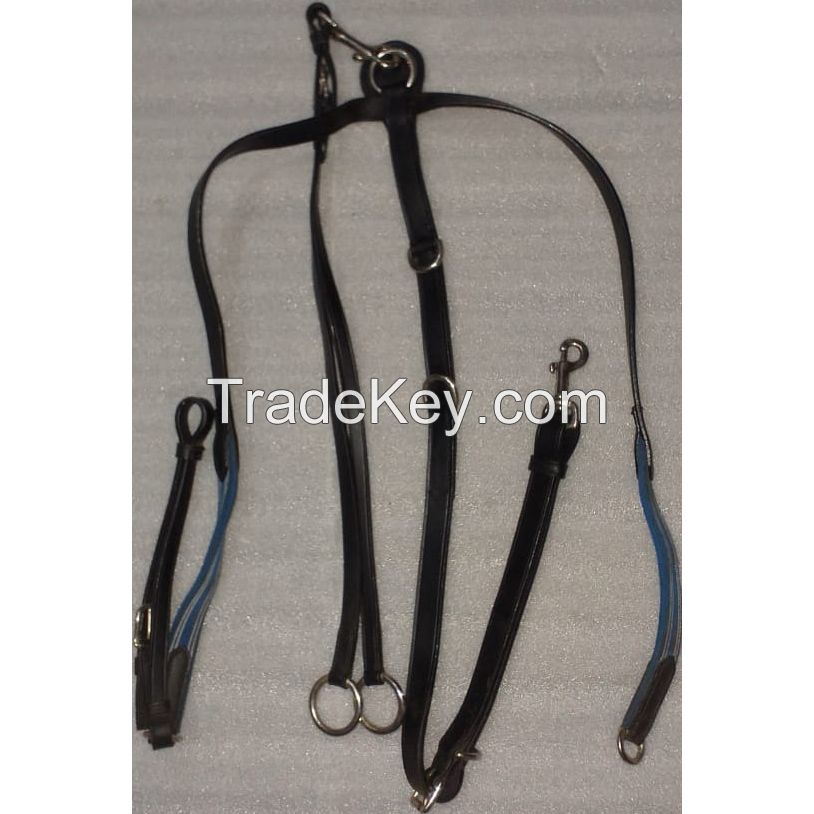 Genuine imported Quality Leather 5 point Breastplate with rust proof fittings