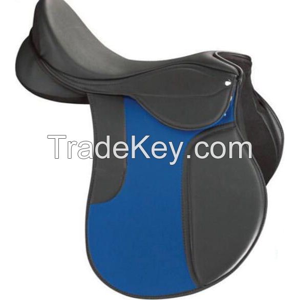 Genuine imported Synthetic show horse saddle Blue with rust proof fitting