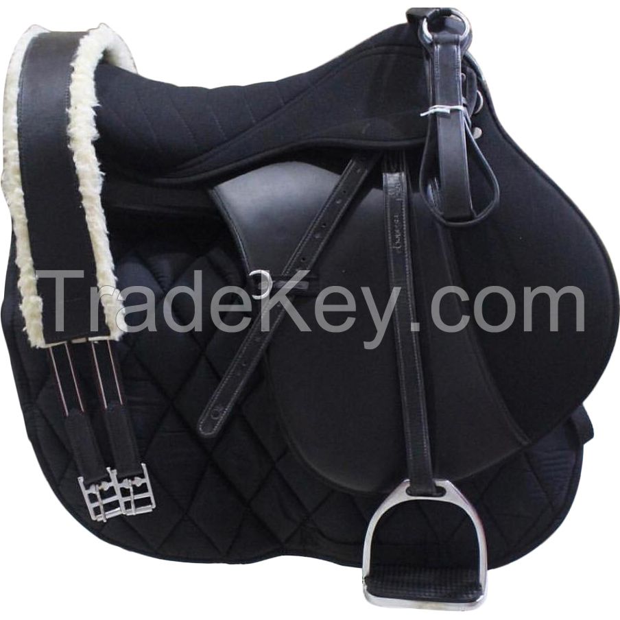 Genuine imported Synthetic show horse saddle set with pad and girth with rust proof fitting