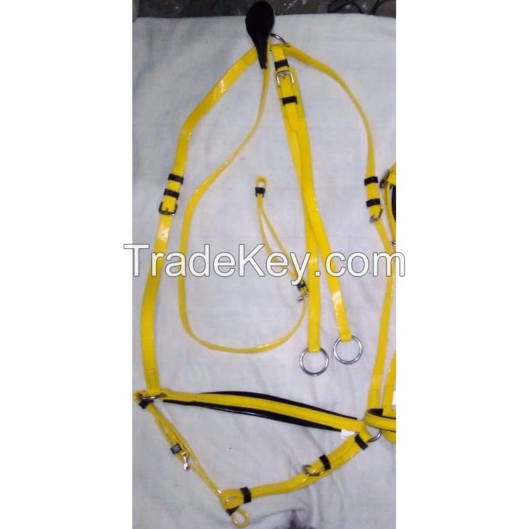 Genuine imported Quality PVC Riding Breastplate Yellow with rust proof fittings